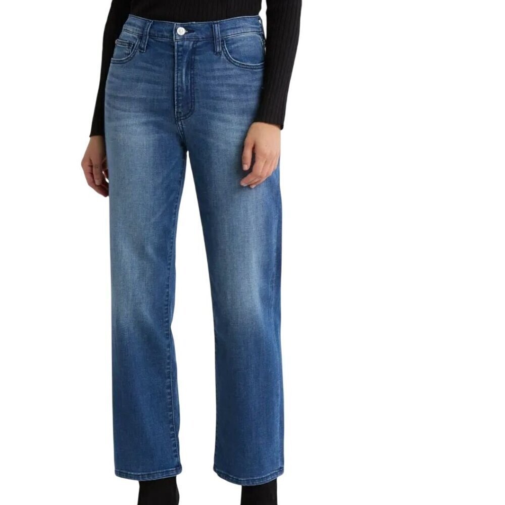 Hudson Noa High Waist Cropped Straight Leg Jeans Jupiter Size 33x26
